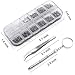 Becory Eyeglasses Repair Kit, 1100Pcs Tiny Screws and 5 Pairs Nose Pads Stainless Steel Set with Micro Screwdriver Tweezer for Glasses, Sunglasses, Watch Repair