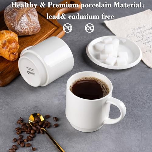 Set de 12 mugs apilables de cerámica GBhome 11 oz miniatura 2