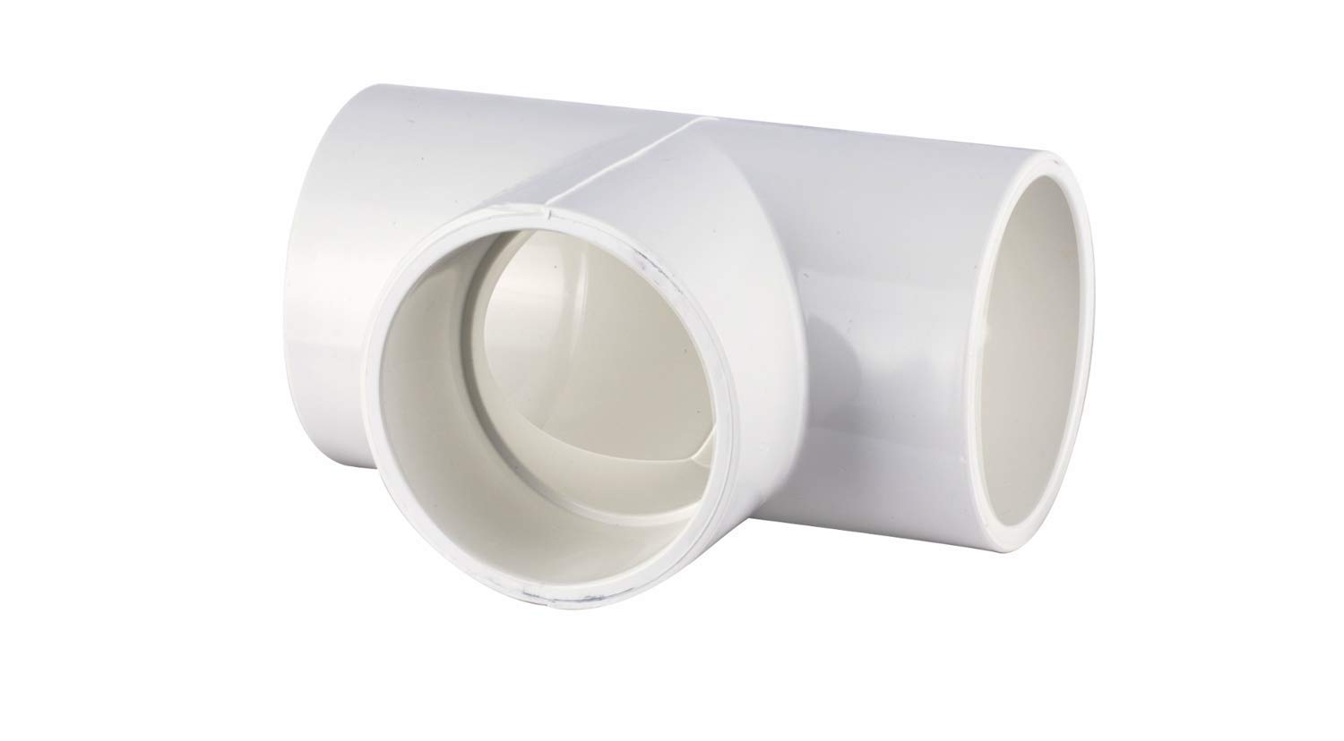 90 Degree Tee PVC Fittings for Schedule 40 Standard PVC Pipes, Utility Grade (2 Pieces) (2 Inch)