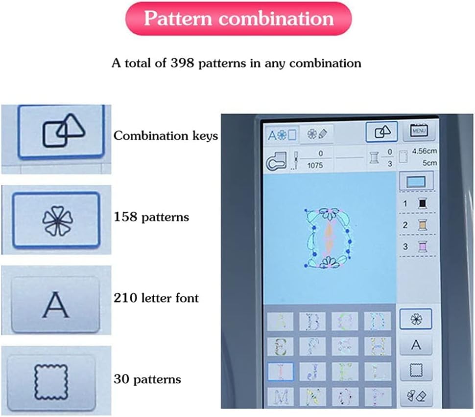 Borduurmachine Thuis Geautomatiseerd Naaien Multifunctioneel DIY Automatisch Digitaal Voor Kleding Patroon Klein 132 Steek - Image 6