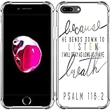 Case for iPhone 7 Plus Bible Verses Psalms - Case for iPhone 8 Plus - Topgraph [Exact Slim Fit Clear with Design Full Coverage] Replacement Bumper Compatible for iPhone 8/7 Plus [Christian Songs]
