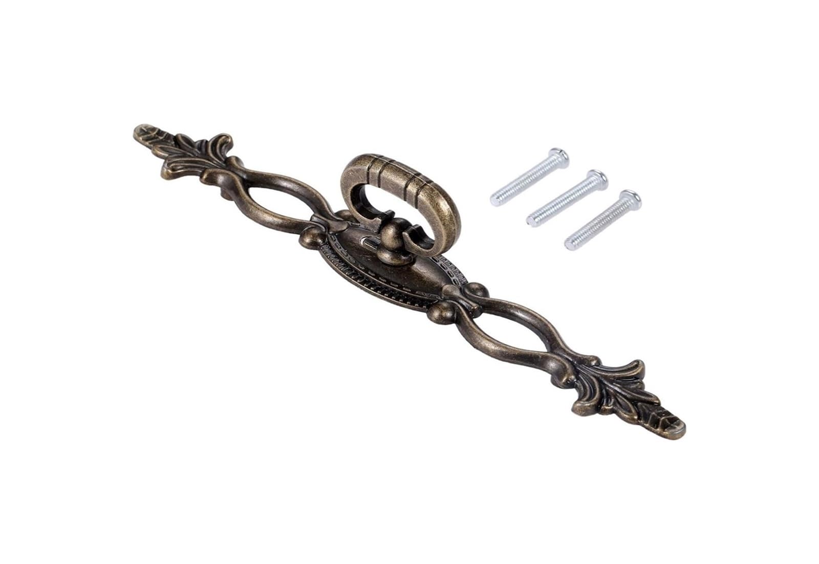 Opeximatun Kitchen Cupboard Handles, Zinc Alloy Bronze Cupboard Drawer Pull Handle 100mm with Screws