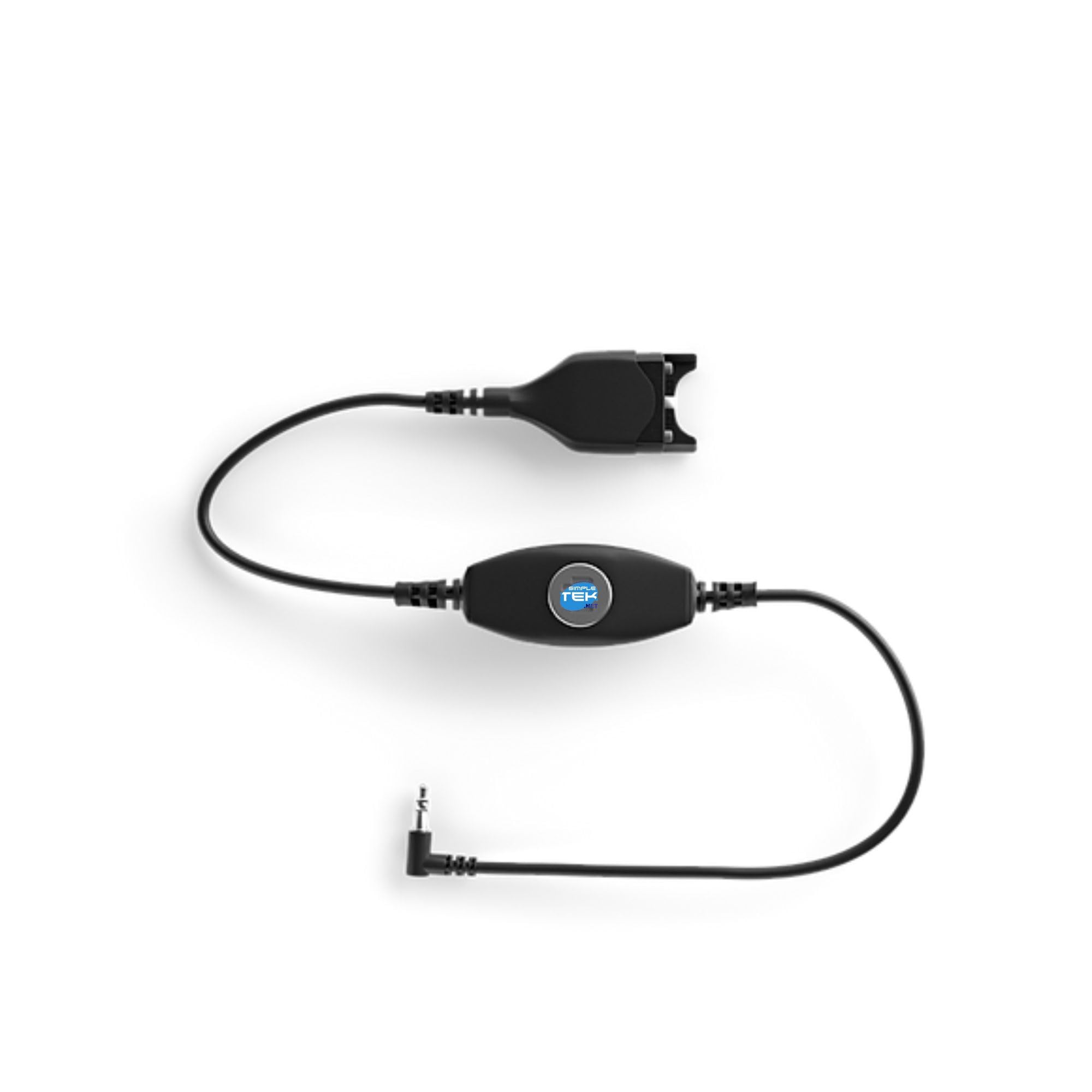 SIMPLETEK - Cavo Adattatore CMB 01 CTRL | Da Quick Disconnect (QD) a Jack 3.5mm | Adatto per cuffie con connessione QD | 506090 Nero