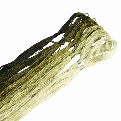 MINGGUXIUYI filo da ricamo in pura seta di gelso – fili di seta naturale per punto croce, cucito a mano, creazioni fai-da-te, tessitura artistica e gioielli artigianali (108)