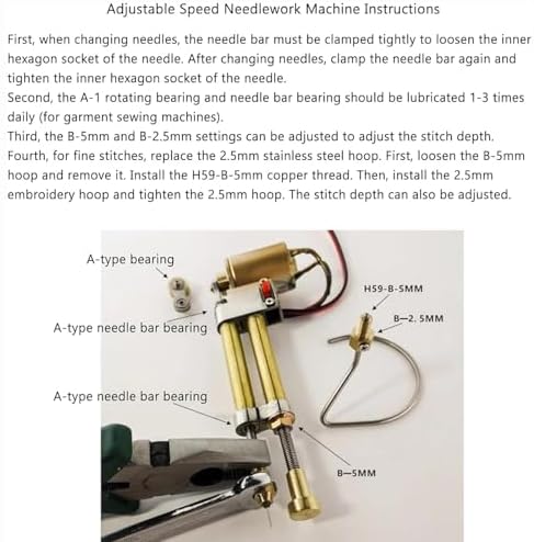 Handheld Embroidery Machine with Electric Needle Threading Tool and Adjustable Speed, Suitable for DIY Pattern Making.