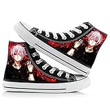 Anime High-Top-Sneaker-Schuhe: Fersentyp: Flach, geeignet für Party, Schule, Wandern, Reisen, Arbeit, Freizeit. Sie werden keine Schmerzen in Ihren Füßen spüren. Anime Canvas Schuhe. Tägliche Kleidung, Freizeitkostüm, Anziehpartys, Themenpartys, Karneval, Rollenspiele, Halloween-Nacht, Bühnenauftritte, Cosplay und Cosplayer, Maskenball, Cosplay-Show.