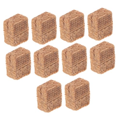 DECHOUS 10pcs Charcoal Starter Blocks for BBQ and Campfires Quick Lighting Fire Starters for Grills Fire Pits and Indoor Use Prolonged Burn for Efficient Grilling