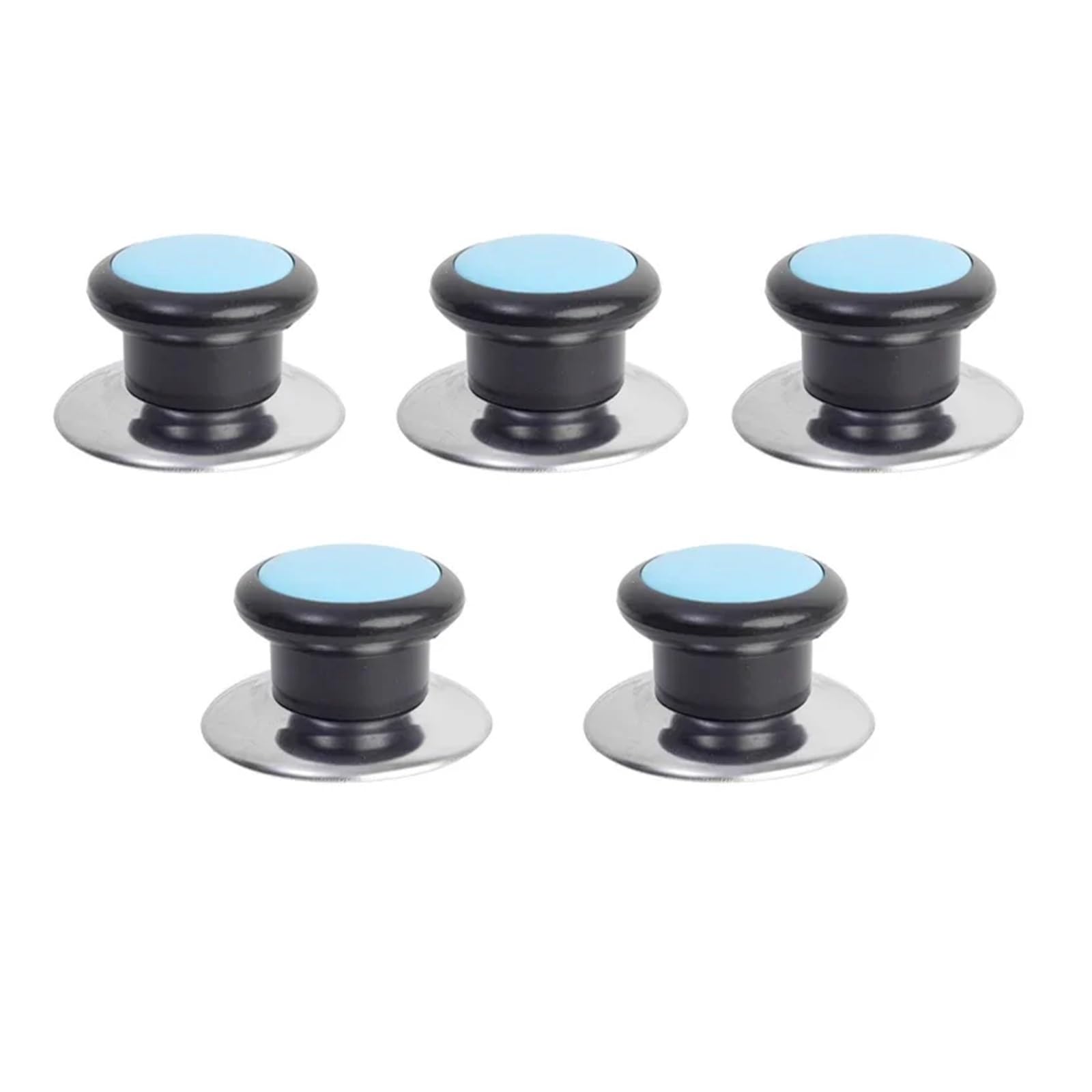 Yangshe Blue 5Pcs 3 Pot Lid Handle Replacement Parts Kitchen Cookware Grip Accessories For Glass Steel & Silicone Lids(Blue 5Pcs)