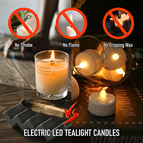 image for Neween LED Tea Light 24 Pack Fake Candles with Remote Control, Flamele