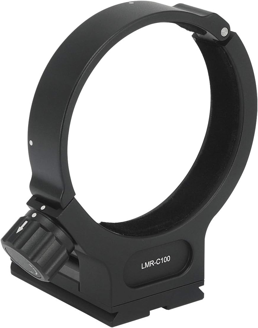 Haoge LMR-C100 Lens Collar Replacement Foot Tripod Mount Ring D for Canon EF 100mm f/2.8L Macro is USM Lens Built-in Arca Type Quick Release Plate