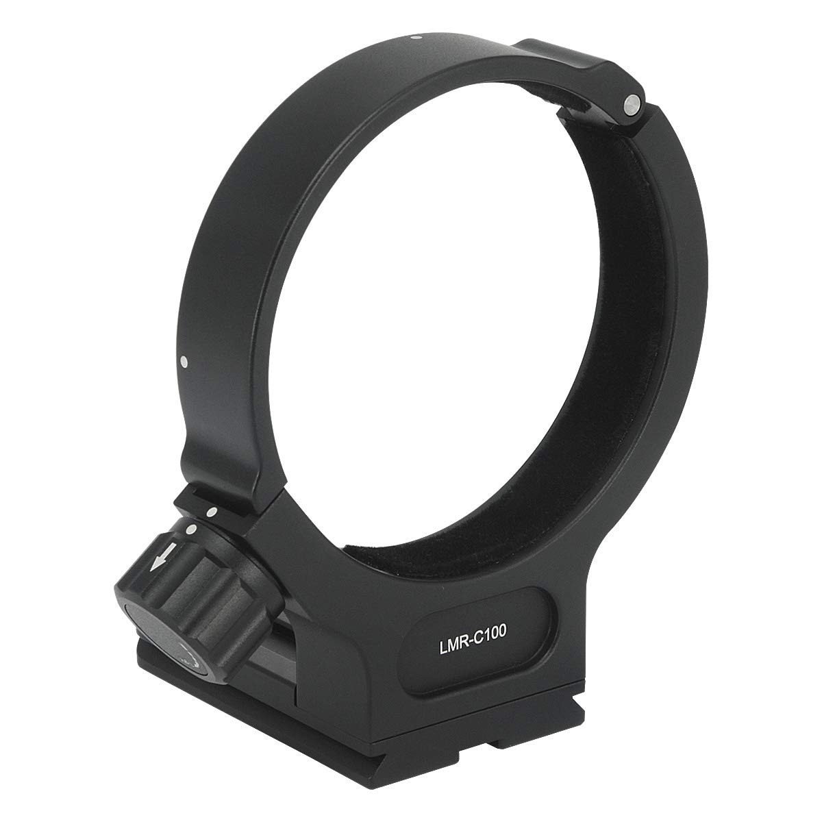 Haoge LMR-C100 Objektivmanschette Fußhalterung Stativhalterung D für Canon EF 100 mm f/2.8L Makro IS USM Objektiv eingebaute Arca Swiss Typ Schnellwechselplatte schwarz