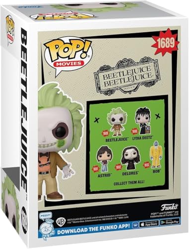 POP Filmes: Beetlejuice Beetlejuice - Boneco de vinil Funko Beetlejuice (incluído com caixa protetor