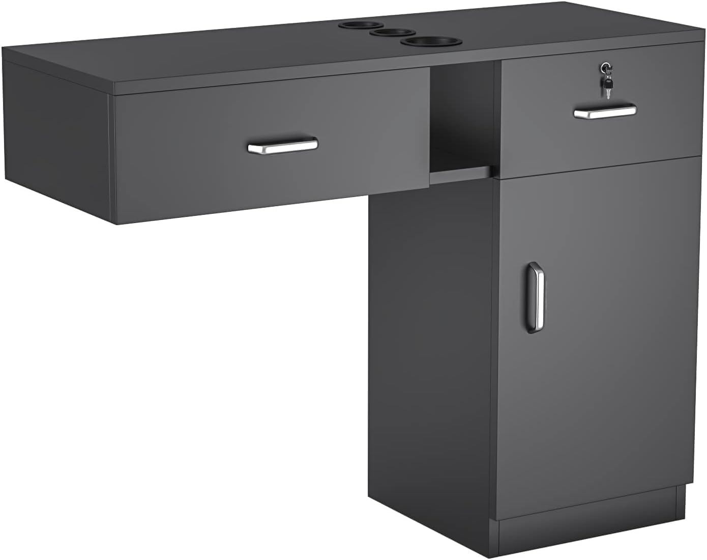 Hair Salon Station Barber Station, Wall Mount Salon Stations for Hair Stylist with Appliance Holders Hair Stylist Equipment Set Spa Salon Equipment