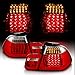 AmeriLite 4 Door L.E.D Replacement Taillights Red/Clear 4Pcs Set For BMW 3 Series E46 - Passenger and Driver Side