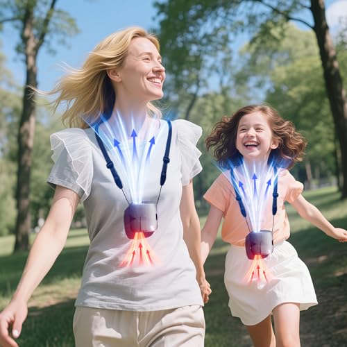 Image of FULSUNT Portable Fan Rechargeable Up to 31H Cooling, 14000RPM Powerful Airflow, Waist Fan Clip On, 6 Speeds 6000mAh Shirt Fans with Metal Decor, Wearable Belt Fans for Outdoor Work Gardening Travel