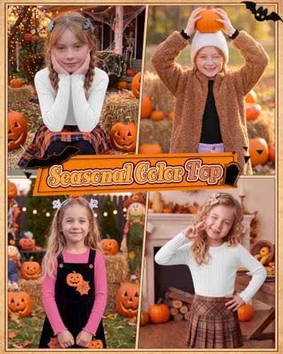 Image of 3 Pack Toddler Girls Cute Long Sleeve Cotton Shirts