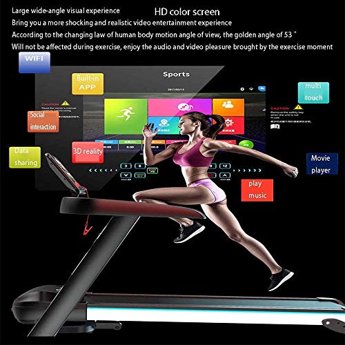 Image of Treadmills Electric Folding Treadmill Household Treadmill Small Fitness Equipment Mini Folding Smart Color Sn Bluetooth WiFi Treadmill