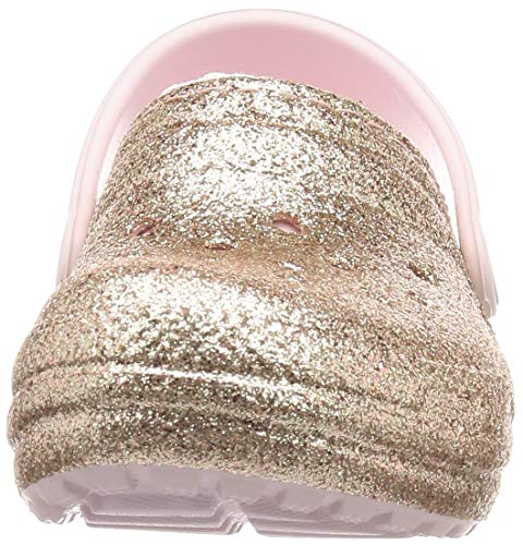 Crocs Classic Glitter Lined Clogs | Kids' Slippers, Gold/Barely Pink, 10 Us Unisex Toddler #TOP1