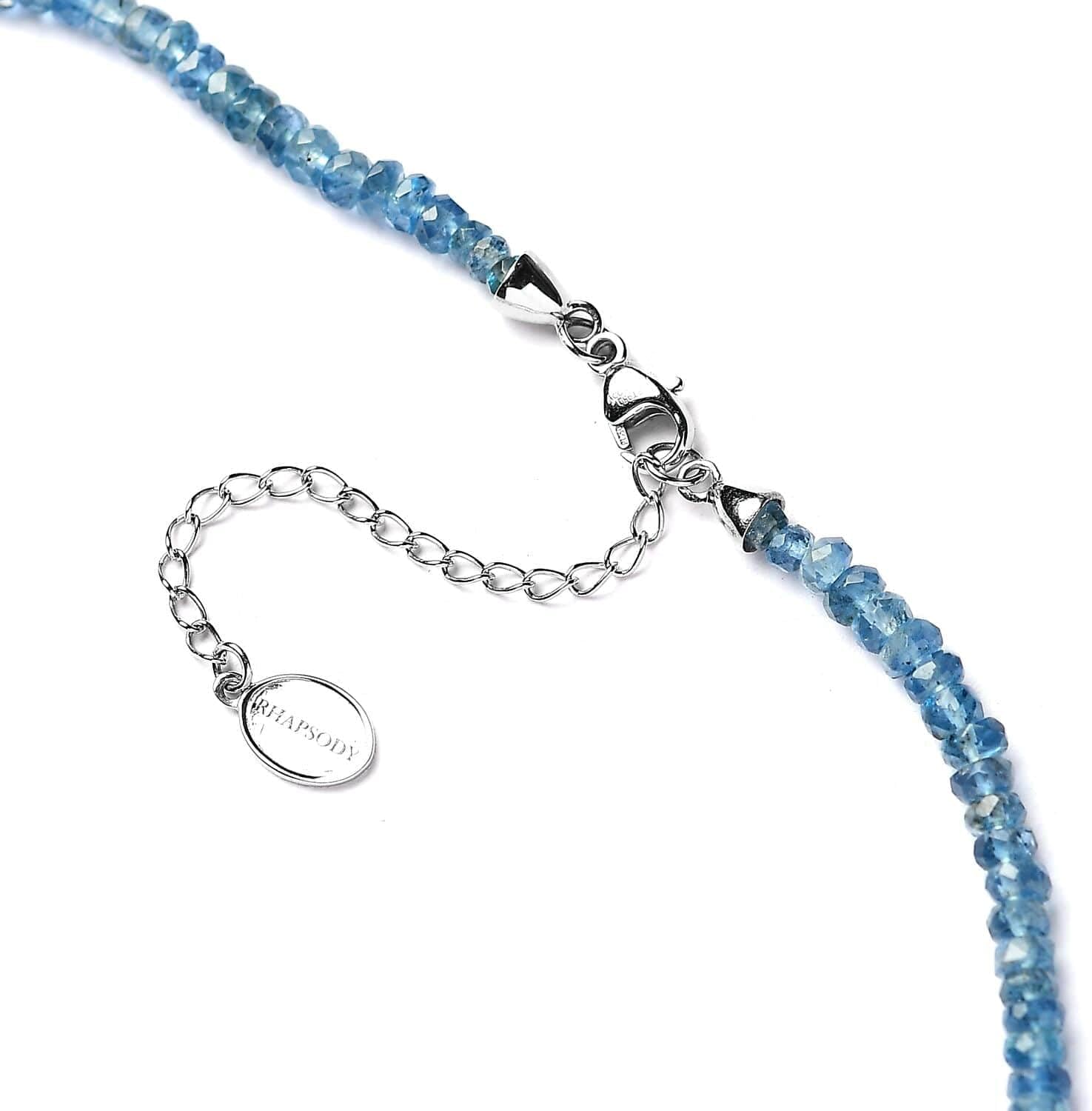 SHOP LC DELIVERING JOY RHAPSODY AAAA Blue Aquamarine Round 950 Platinum Beaded Necklace for Women Jewelry Birthday Christmas Gifts Size 18-20" Ct 60.02