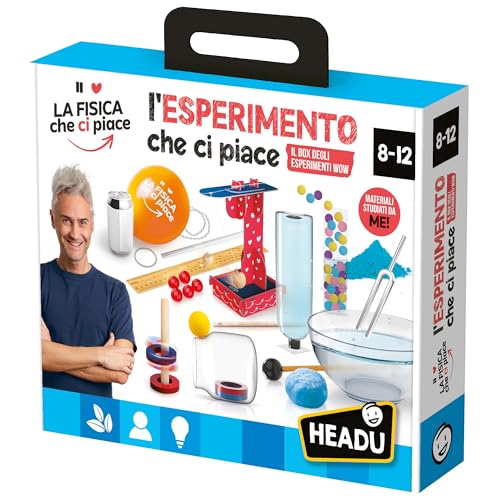 Headu LA FISICA CHE CI PIACE - L'Esperimento Che Ci Piace: Il box degli esperimenti wow IT57458 Gioco Educativo Per Bambini 8-12 Anni Made In Italy con Vincenzo Schettin