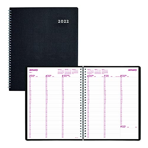 Brownline 2022 DuraFlex Weekly Planner, Appointment Book, 12 Months, January to December, Twin-Wire Binding, 11" x 8.5"
