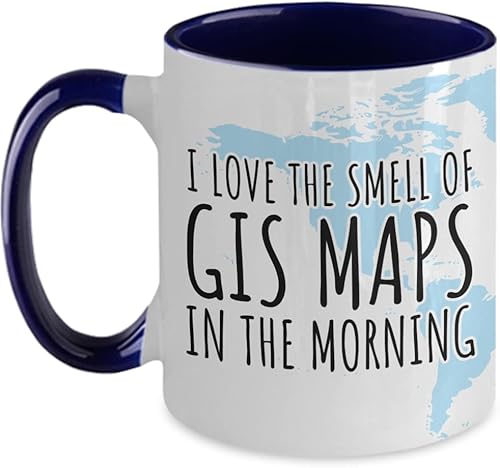 Love The Smell of GIS Maps in the Morning Coffee Mug for GIS Specialist Arc Geographic Information System Mapping técnico analista desarrollador o