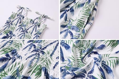 Image of Cromoncent Matching Hawaiian Outfits for Family, Dad and Son Matching Luau Beach Tropical Shirts Mommy Daughter Tropical Sets