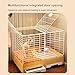 Dog Crate, Metal Puppy Cage with Wheels, 2 Lockable Doors & Slide-Out Tray, Indoor Pet Kennel for Small to Medium Size Dogs Cats Training,Pink