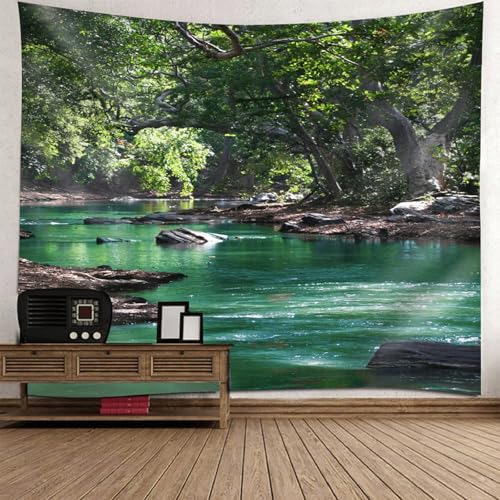 Tapisserie Nature pour Cacher Mur Abîmé | Tenture Moderne Forêt 130x150