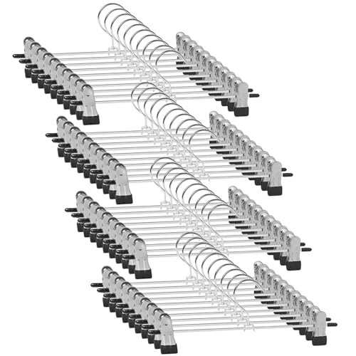 Reviews de Perchas para faldas los más solicitados. 47 AEKA 40pcs Perchas para Pantalones con Clip, Estante para Pantalones Antideslizantes, Perchas de Acero Inoxidable, Ajustable Ganchos para Ropa, Faldas, Jeans, Ropa, Pantalones...