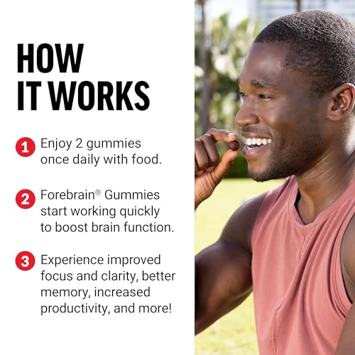 image for Force Factor Forebrain Gummies Nootropic Brain Support Supplement for 