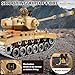 Supdex 1:18 RC Tank, 2.4G US Metal Alloy Metal US M26 Remote Control Tank That Shoot BBS Model Toys, Army Toy with Smoke, Lights, Sound and Recoil,Military RC Vehicle for Adults and Kids 6+ Year Old
