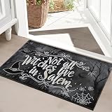 SOAYOH Witch Quote Indoor Door Mat,Haunted Tree Bat Scene Halloween Entryway Area Rug Front Doormats,Gothic 17x29.5 Inch Soft Non Woven Floor Matsfor Porch Hallway Kitchen Decor Gifts