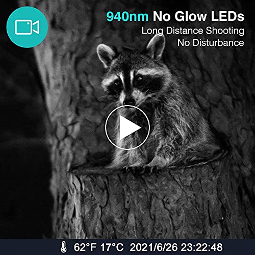 WLAN Wildkamera 1080P 20MP Mit Nachtsicht Bewegungsmelder IP65 Wasserdicht, 120° Weitwinkel, 940nm IRLEDs und… – Bild 5
