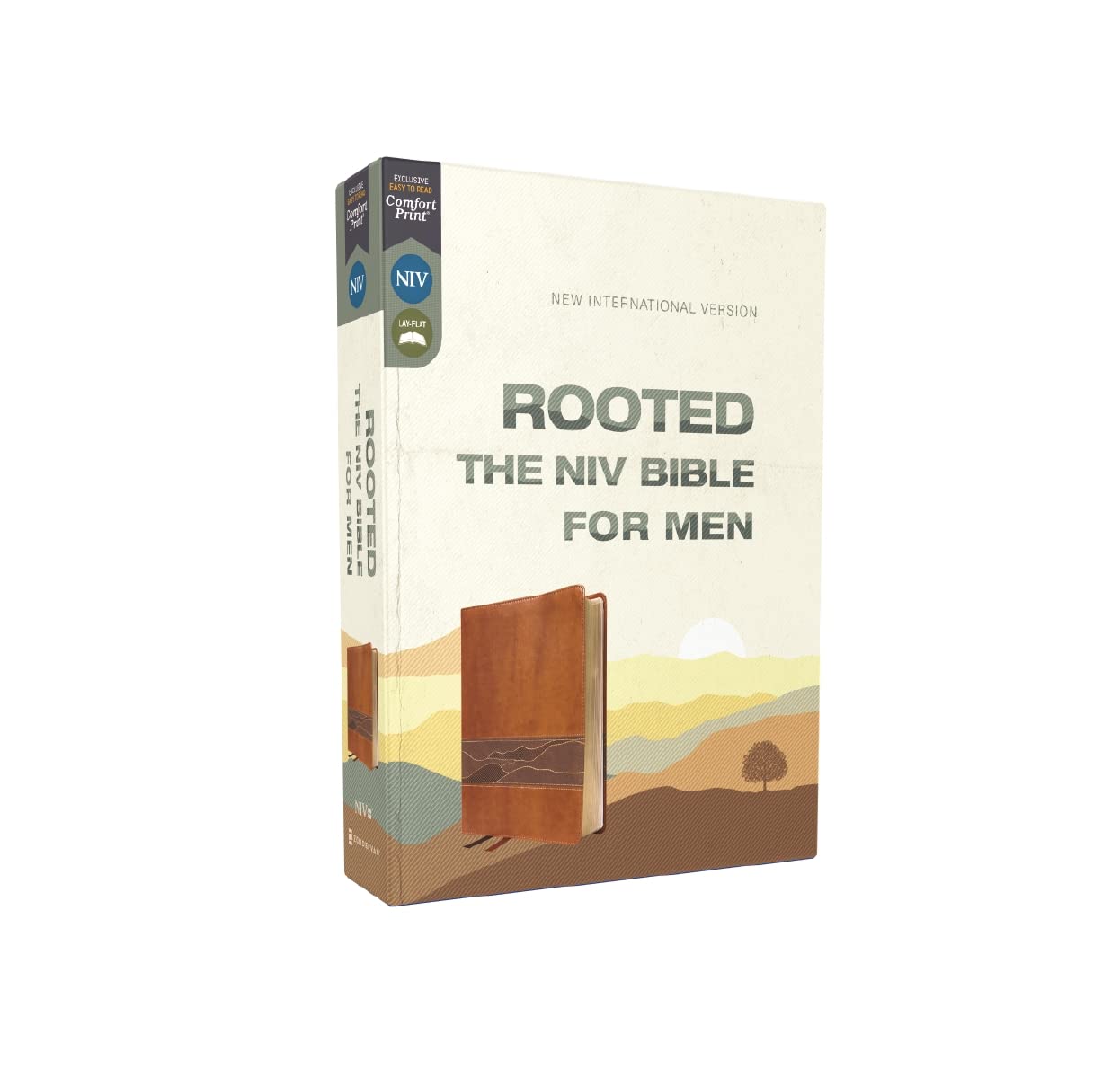 Rooted: The NIV Bible for Men, Leathersoft, Brown, Comfort Print: Shaping Men for Faithful Living in Today’s World