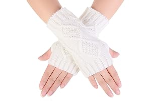 Womens Winter Arm Warmers Fingerless Hand Crochet Cuff Hand Warmers