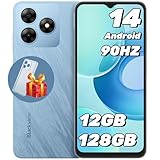 【Android14 スマホ 2024 12月初登場】 Blackview Wave8 SIMフリー スマホ 本体 アンドロイド 14 スマートフォン 4G対応 8コアCPU T606 12GB+128GB 2TB拡張可能 6.56インチ 大画面 90Hzリフレッシュ 13MP AIカメラ 5000mAh 大容量バッテリー 顔認証 指紋認証 GPS 技適認証済 ブルー