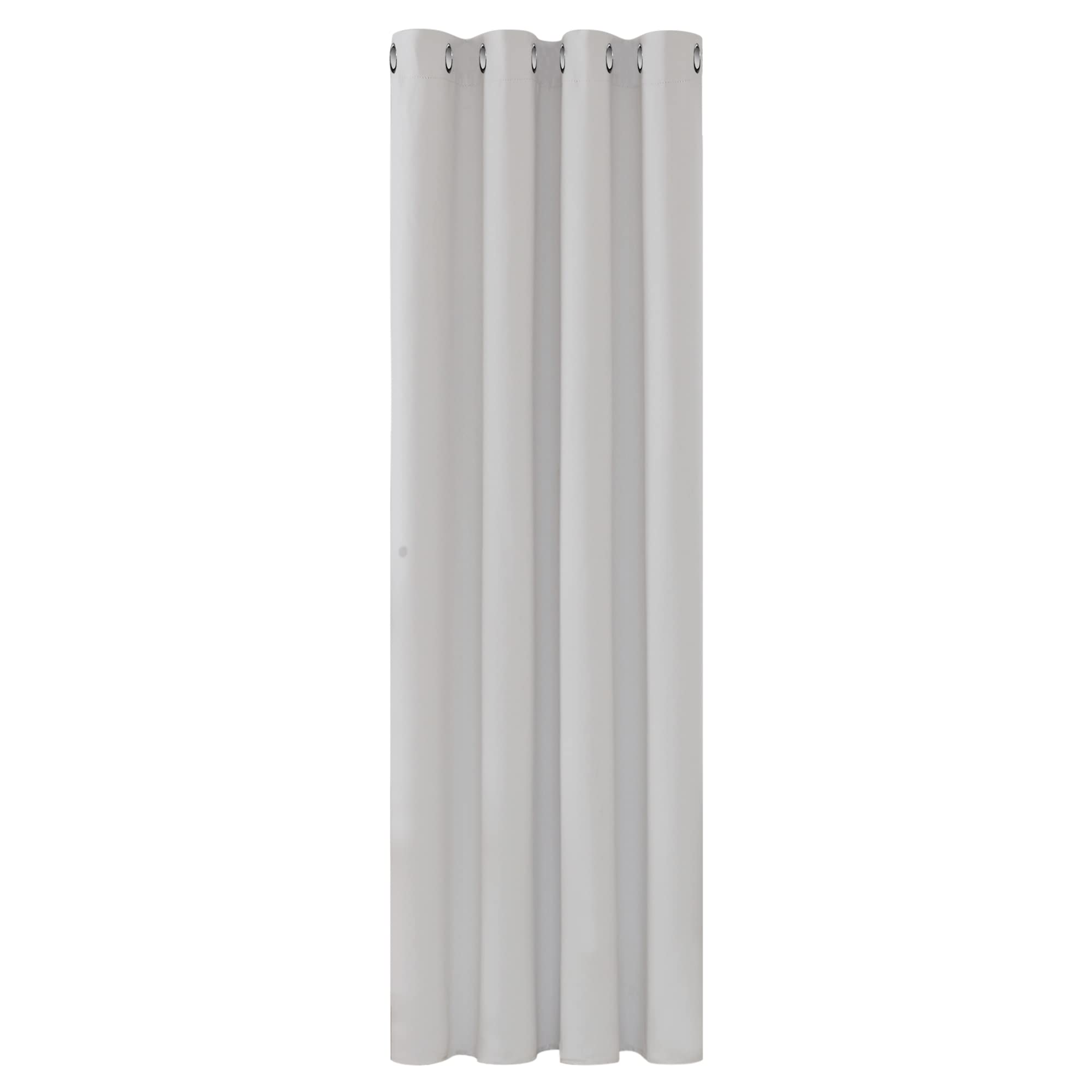 Deconovo Blackout Curtain Eyelet, Home Decorative Door Curtain for Living Room, Solid Thermal Curtain for Bedroom, 100 x 95 Inch, Greyish White, 1 Panel — image 1