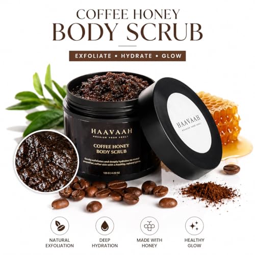 Image of Exfoliating Coffee Body Scrub for Soft-Smooth Skin & Tan-Dead cell Removal | For Women & Men|Natural AHAs|De-Tan Bathing Scrub With All Natural ingredients |No Sulphate |Removes Dirt&Dead Skin From Neck,Knees,Elbows&Arms|All Skin Types,For Men&Women120 grams