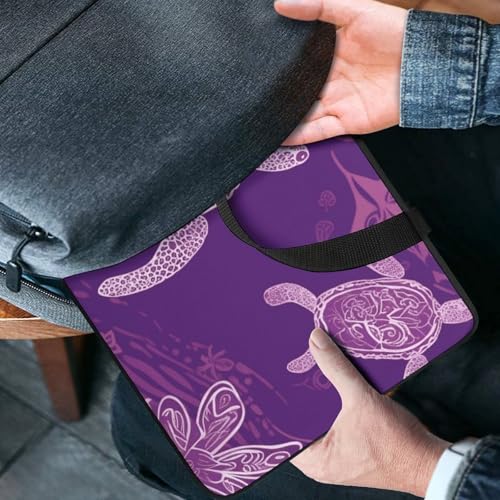 Sacoche ordinateur portable tortue de mer violette et étanche pour tablette