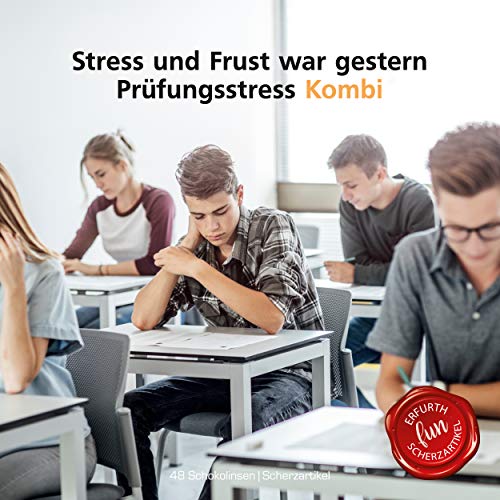 Lustige Pillen PRÜFUNGSSTRESS KOMBI Pille 2er Set, als Geburtstagsgeschenk. Spaß, Anti Stress, gute Laune, Junggesellenabschied Mann und Frau. mit John Silver® Orakelsprüchen