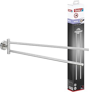 tesa MOON Swing Arm Towel Bar - No Drill Two-...,