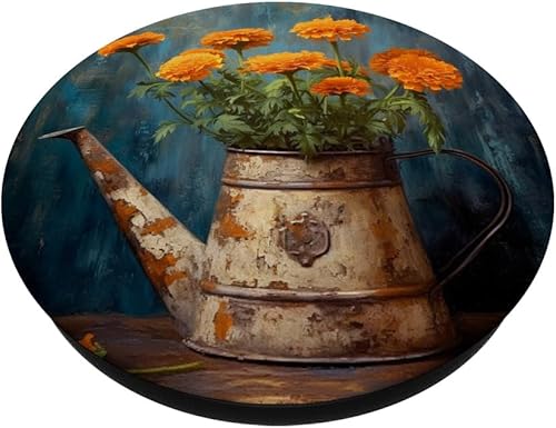 Miniatura 2 de Marigold Flower Floral Watering Can PopSockets Standard PopGrip