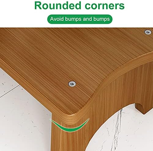 POHOVE Bamboo Toilet Stool, Squatting Toilet Stool, Squat Footrest, 7inch Height Wood Bathroom Step Stool Squat for Kids Adults Comfortable in Bathroom(Tan)