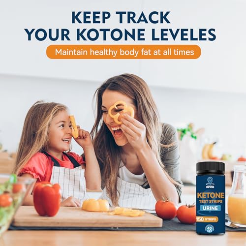 Image of DIPSTIK Ketone Test Strips, 150 Strips Keto Strips Urine Test | for Ketosis Home Quick and Reliable Results