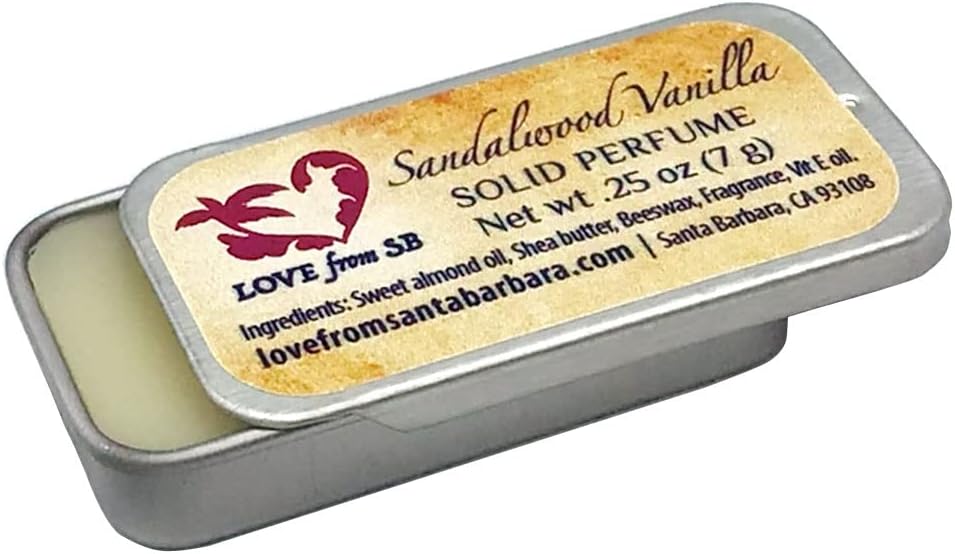 Compact Personal Sandalwood Vanilla Solid Perfume | Compact Personal Luxuriou...