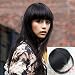 AOSOME Real Human Hair Bang with Temple Thick Clip In Hair Fringe Exension,Natural Black