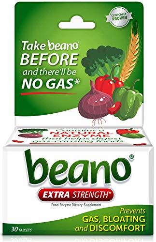beano Ultra 800 Gas Prevention, Food Enzyme Dietary Supplement, Help Digest Gas-Causing Foods, 30 Tablets