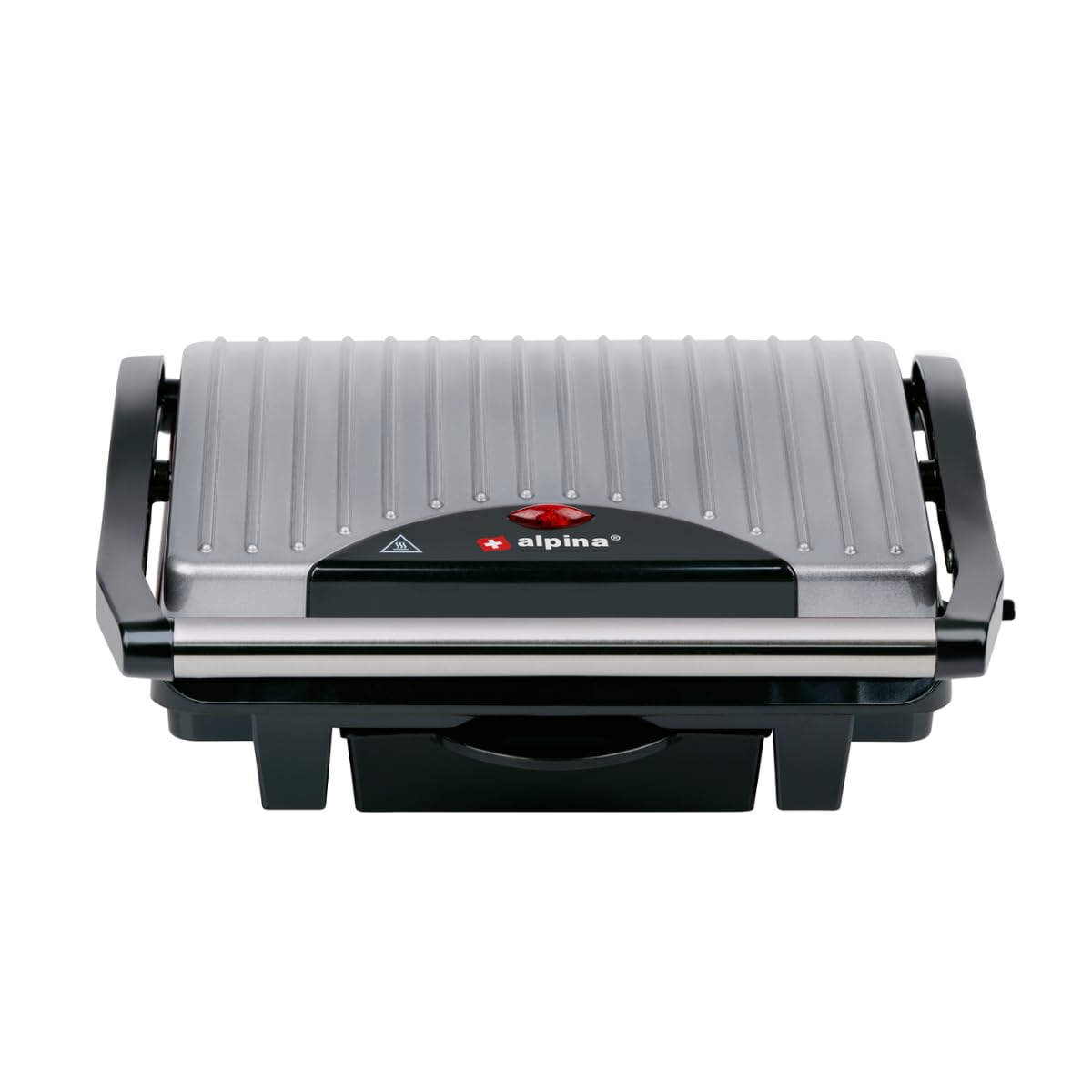 alpina Croque Monsieur 230V/1000 W, urządzenie do pieczenia, warzywa, chleb i mięso, powłoka nieprzywierająca, pojemnik na odpady, czarny/czerwony