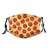 Comfortable Windproof mask，Pizza Pepperoni，Printed Facial decorations for adult